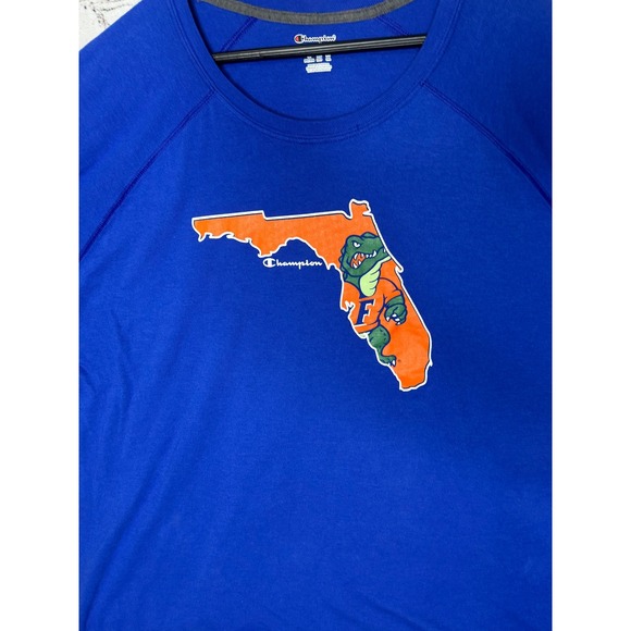 Champion Florida Gators Gator Graphic T Shirt Royal Blue Mens 2XL - Picture 2 of 7